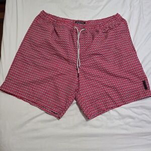 Michael Kors Red Patterned Men's Swim Trunks